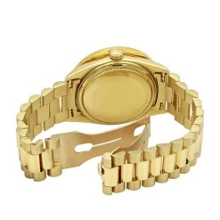 18K Gold Rolex Oyster Perpetual Diamond Watch For Men 3.65ct Green MOP DIal -Fashion Accessories 18k gold rolex oyster perpetual diamond watch for men 365ct green mop dial back