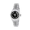 Women's Diamond Watch Rolex Datejust 26mm Black Dial W00412 -Fashion Accessories 26whjublack1 pl