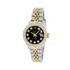 Women's Diamond Watch Rolex Datejust Gold 26mm Black Dial W00274 -Fashion Accessories 26wyjublack1 bg