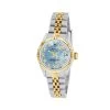 Women's Diamond Watch Rolex Datejust Gold 26mm Blue Dial W00307