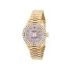 Women's Diamond Watch Rolex Datejust 18K Gold 26mm Pink Dial W00181 -Fashion Accessories 26yeprrosemop1 bg