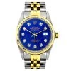 36mm Rolex Datejust Men's Diamond Watch Stainless Steel Yellow Gold Blue Dial -Fashion Accessories 36mm rolex datejust mens diamond watch stainless steel and 18k gold blue dial fluted