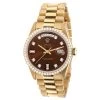 Men's Diamond Watch Rolex Day-Date Gold 36mm Red Dial -Fashion Accessories 36yeprbrown8 1c