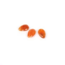 7cts Type A Red Jadeite Drop Slabs Approx 7x12mm,3pcs