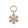 Rose Gold Plated 925 Sterling Silver Flower Charm With 0.38cts Aquamarine Approx 2 To 3mm (1pcs) 2 Rose Gold Plated 925 Sterling Silver Flower Charm With 0.38cts Aquamarine Approx 2 To 3mm (1pcs) -Fashion Accessories agrj39