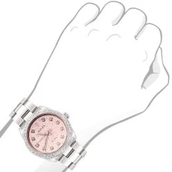 Air King Rolex Diamond Watch For Women 2ct Pink Dial -Fashion Accessories air king rolex diamond watch for women 2ct pink dial bod