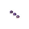 Baltic Violet Ombre Amber Round Cabochons, 12mm & Sterling Silver Bezels 13x16mm (3pk) -Fashion Accessories amgy18