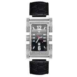 Aqua Master Diamond Ladies Black Watch 2.75ct Flex