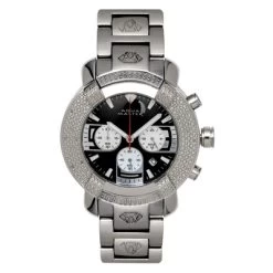 Aqua Master Stainless Steel Diamond Watch For Men