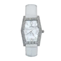Aqua Master Silver Face Women's Pave Diamond Watch 0.70ct