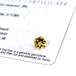 1.05cts Xia Heliodor 7x7mm Cushion (I)