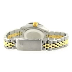 Women's Diamond Watch Rolex Datejust Gold 26mm Silver Tone Dial W00264 -Fashion Accessories back 2tone 26 2