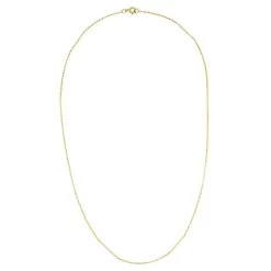 18" Gold Plated 925 Sterling Silver Chain With Flat Link (Pack Of 1) -Fashion Accessories bavu10 2