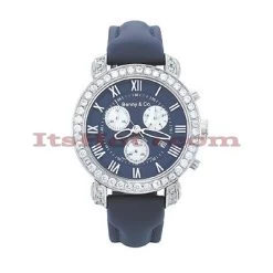 Benny Co Men's Diamond Collection 3ct Navy Watch