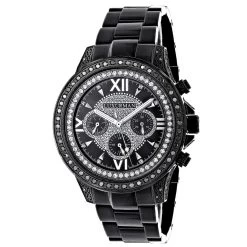 Black Diamond Luxurman Men's Diamond Watch Liberty