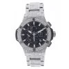 Bust Down Hublot Diamond Watch For Men 44mm Big Band Aero Black Dial 16.5ct