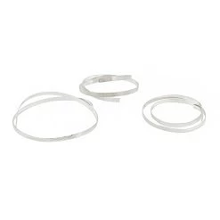 925 Sterling Silver Bezel Strip Taster Pack With Stardust, Brushed & Textured Strip, Approx 0.5mmx3mm , Approx Length 30cm Each