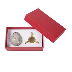 800cts Earth Jasper Egg Approx 45x58mm With A Stand In Box, 1set