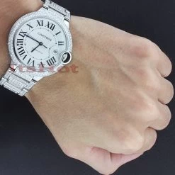 Custom Cartier Ballon Diamond Watch For Men 14.37ct 8 Custom Cartier Ballon Diamond Watch For Men 14.37ct -Fashion Accessories cartier ballon diamond watch 1437ct 3