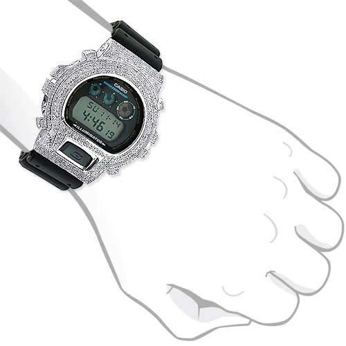 Casio G-Shock Diamond Watch 6ctw. DW-6900 5 Casio G-Shock Diamond Watch 6ctw. DW-6900 - Image 3