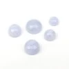 17cts Blue Lace Agate Round Cabochons Approx 7 To 11mm (Set Of 5) -Fashion Accessories chpo71
