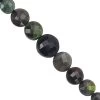 15cts Black Ethiopian Opal Graduated Faceted Coin Approx 5 To 9mm, 17cm Strand With Spacers -Fashion Accessories civx32
