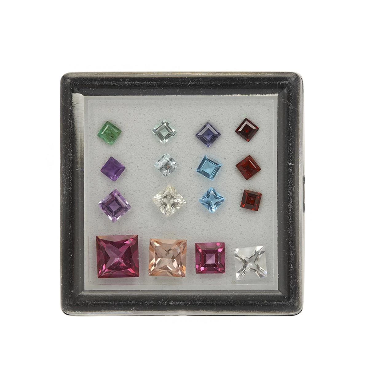 5.79cts Multi Gemstone Mixed Size Square Pack Of 16 3 5.79cts Multi Gemstone Mixed Size Square Pack Of 16