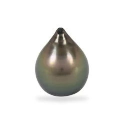 Tahitian Cultuerd Pearl Half-Drilled Drop, Approx 9x10mm (Pack Of 1)