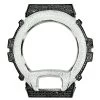 Casio Custom Black And White G-Shock Bezel With Crystals -Fashion Accessories custom black and white g shock bezel with crystals 1