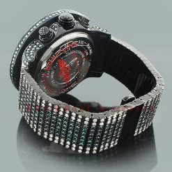 Breitling Super Avenger White Blue Diamond Watch 55.7ct -Fashion Accessories custom breitling super avenger white blue diamond watch 557ct p 45781back