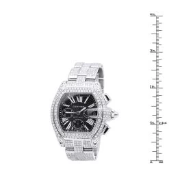 Cartier Roadster Diamond Watch For Men 17.99ct Fully Iced Out 9 Cartier Roadster Diamond Watch For Men 17.99ct Fully Iced Out -Fashion Accessories custom cartier roadster diamond watch for men 1799ct fully iced out ruler