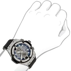 Diamond Hublot King Power Skeleton Dial Titanium Men's Watch 7.75ct -Fashion Accessories custom diamond hublot king power skeleton dial titanium mens watch 775ct bod