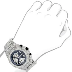 43mm Iced Out Diamond Audemars Piguet Royal Oak Offshore Men's Watch 21.75ct -Fashion Accessories custom iced out diamond audemars piguet royal oak offshore mens watch 18ct bod