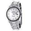 White Black Diamond Rolex Datejust Men's Watch 7ct -Fashion Accessories custom white black diamond rolex datejust mens watch 7ct main