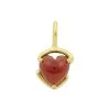 Willow & Tig Collection: Gold Plated 925 Sterling Silver Garnet Heart Charm Approx 8mm (2.99cts Zambian Garnet) -Fashion Accessories cypk02