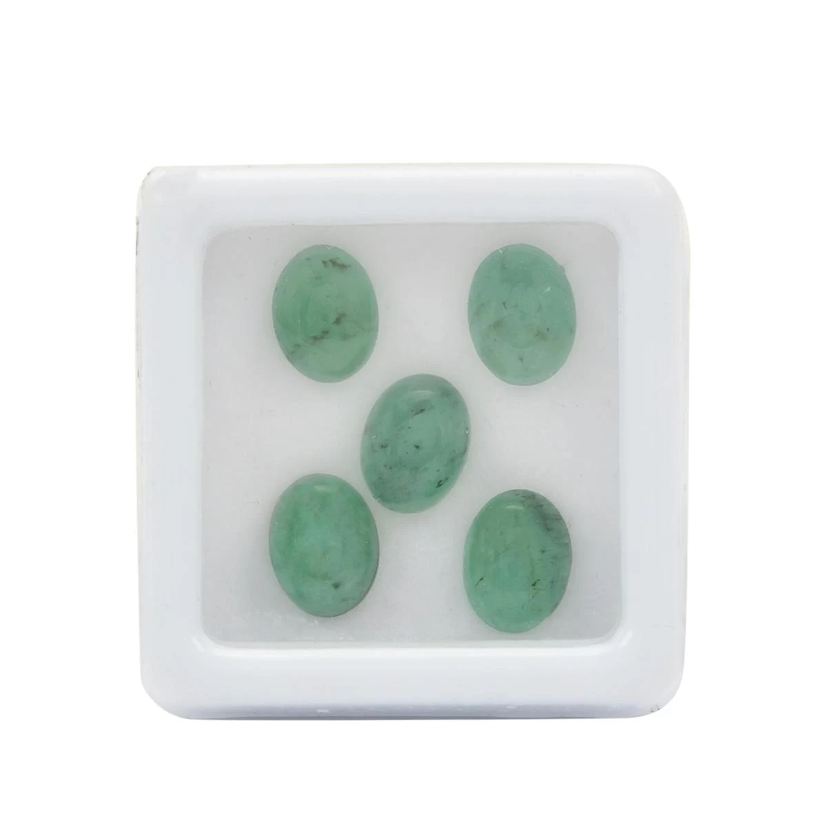 6cts Emerald Oval Cabochon Approx 6x8mm (Set Of 5) 3 6cts Emerald Oval Cabochon Approx 6x8mm (Set Of 5)