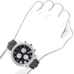 Diamond Benny Co Men's Watch 3ct Black -Fashion Accessories diamond benny co mens watch 3ct black body black