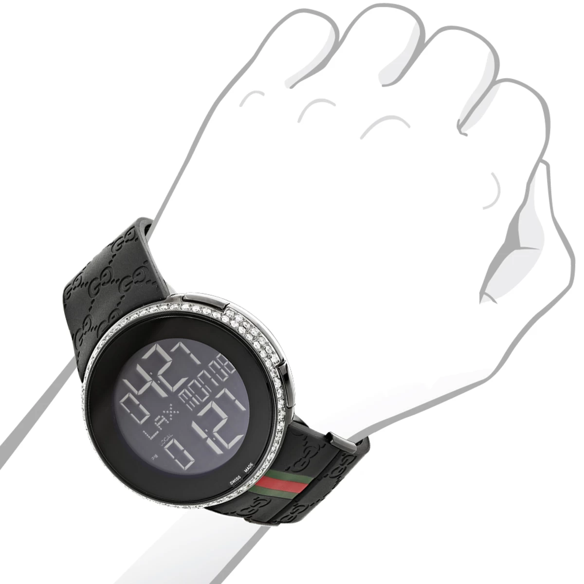 Men's Luxury 2.5 Carats Diamond 114 I-Gucci Watch YA114207 5 Men's Luxury 2.5 Carats Diamond 114 I-Gucci Watch YA114207 - Image 3