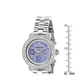 Diamond Luxurman Ladies Blue MOP Montana Watch 3ct -Fashion Accessories diamond watches for women luxurman ladies blue mop montana watch 3ct ruler