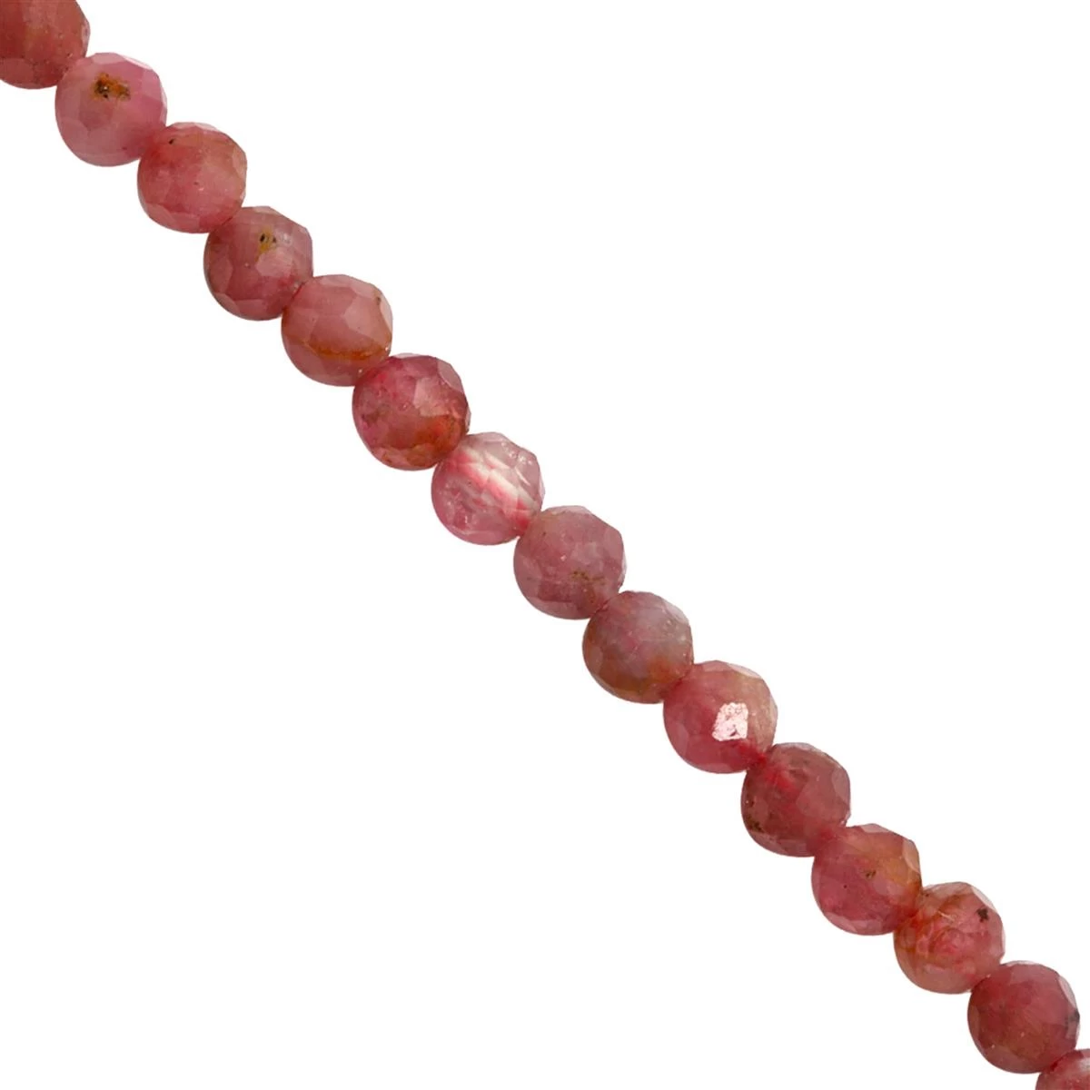 15cts Pink Tourmaline Faceted Round Approx 3mm, 25cm Strand 3 15cts Pink Tourmaline Faceted Round Approx 3mm, 25cm Strand