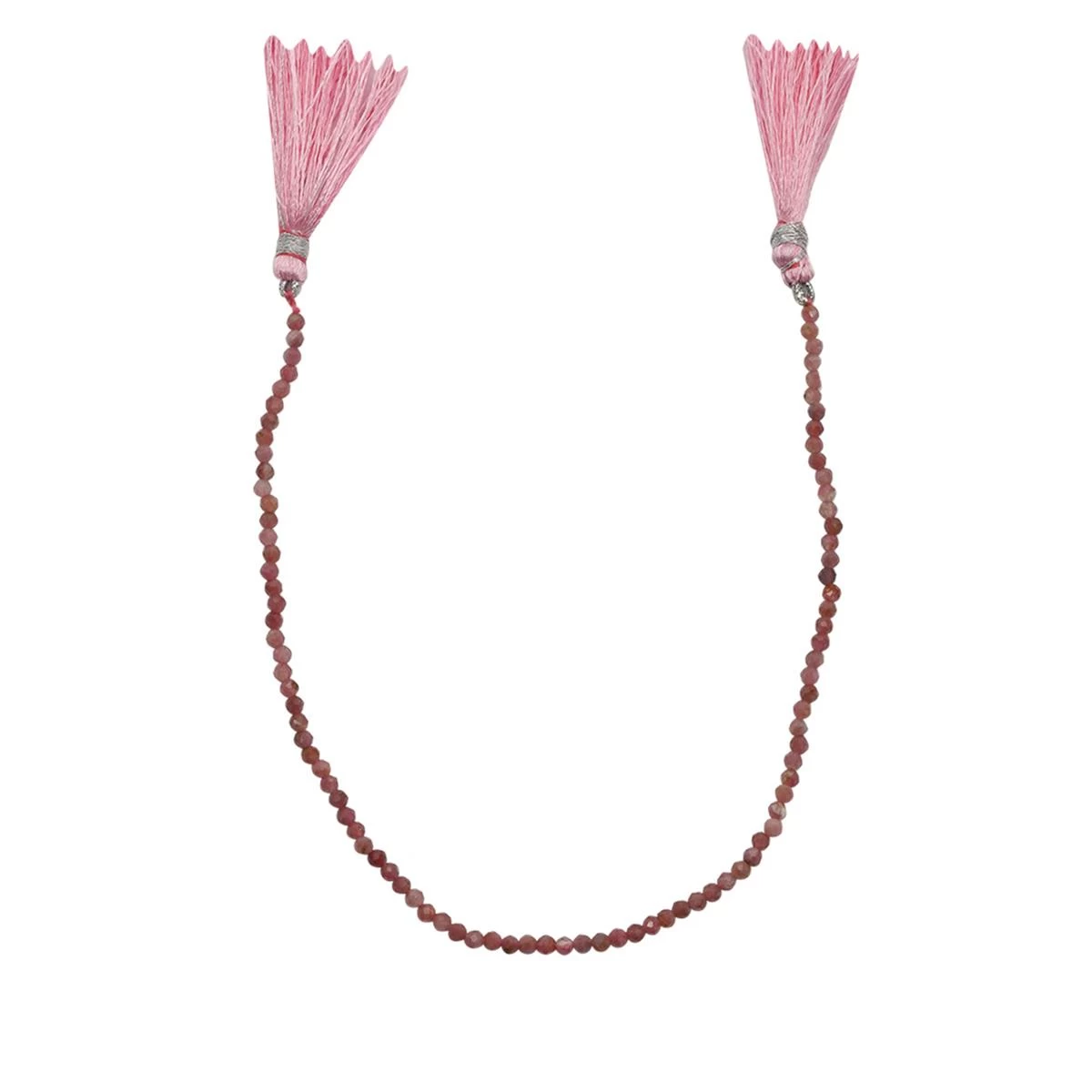 15cts Pink Tourmaline Faceted Round Approx 3mm, 25cm Strand 4 15cts Pink Tourmaline Faceted Round Approx 3mm, 25cm Strand - Image 2