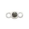 925 Sterling Silver Black Diamond Connector Approx 10x5mm -Fashion Accessories ducq17