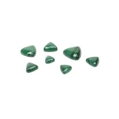 45cts Malachite Triangle Cabochons (Set Of 7)