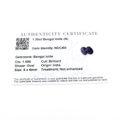 1.5cts Bengal Iolite 8x6mm Oval Pack Of 2 (N)