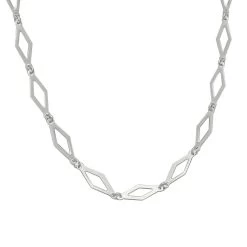 925 Sterling Silver Marquise Connector Necklace, 18inch -Fashion Accessories dyvu52 2
