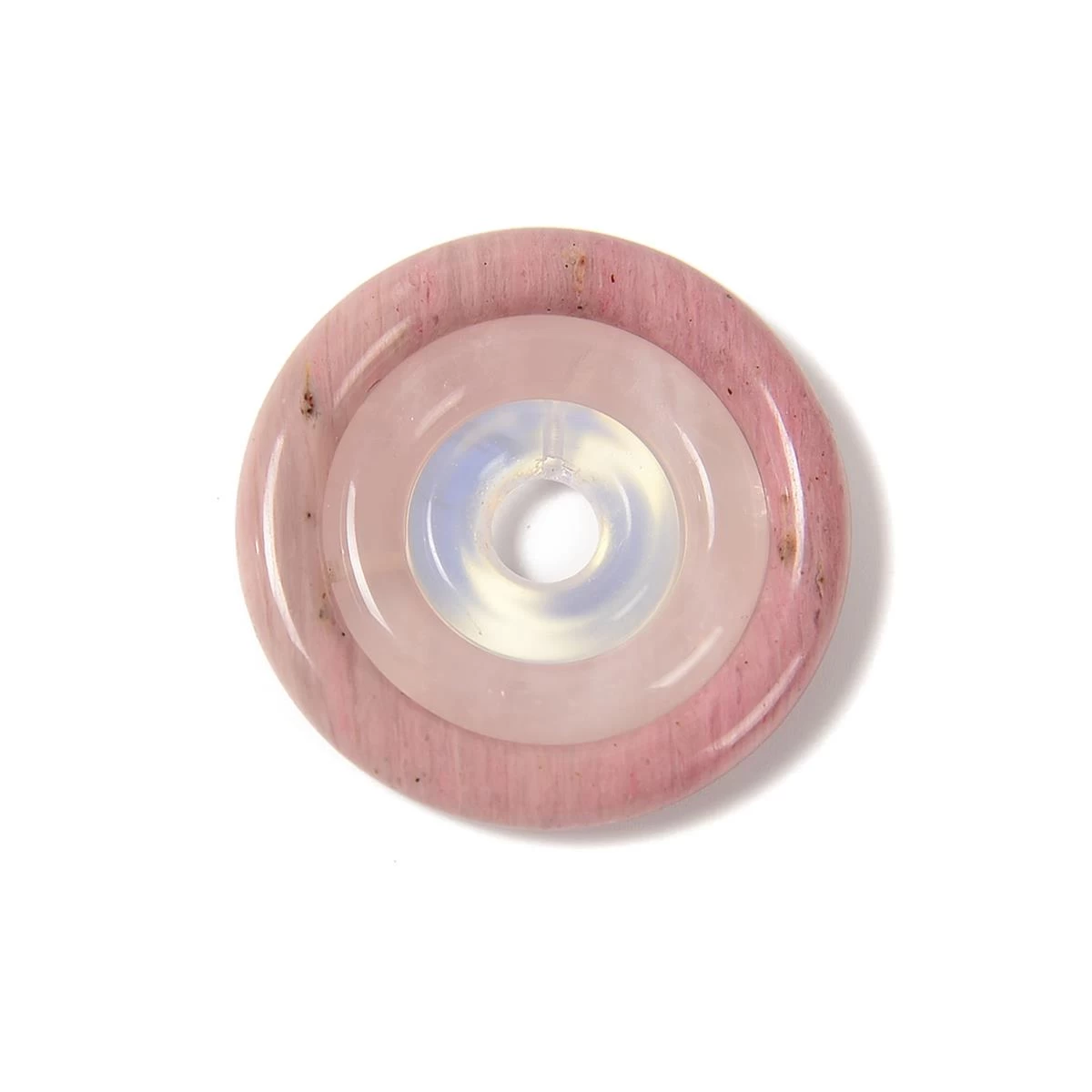 40cts Rhodonite, Rose Quartz, Opalite Set Approx 16, 26, 36mm 3 40cts Rhodonite, Rose Quartz, Opalite Set Approx 16, 26, 36mm