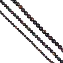 547.50cts Galaxy Tiger's Eye Plain Round Approx 6mm, 8mm, 10mm, 35cm Set Of 3 Loose Strand