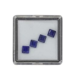 1.85cts Blue Sapphire Step Square Approx 4mm Pack Of 4 (F)