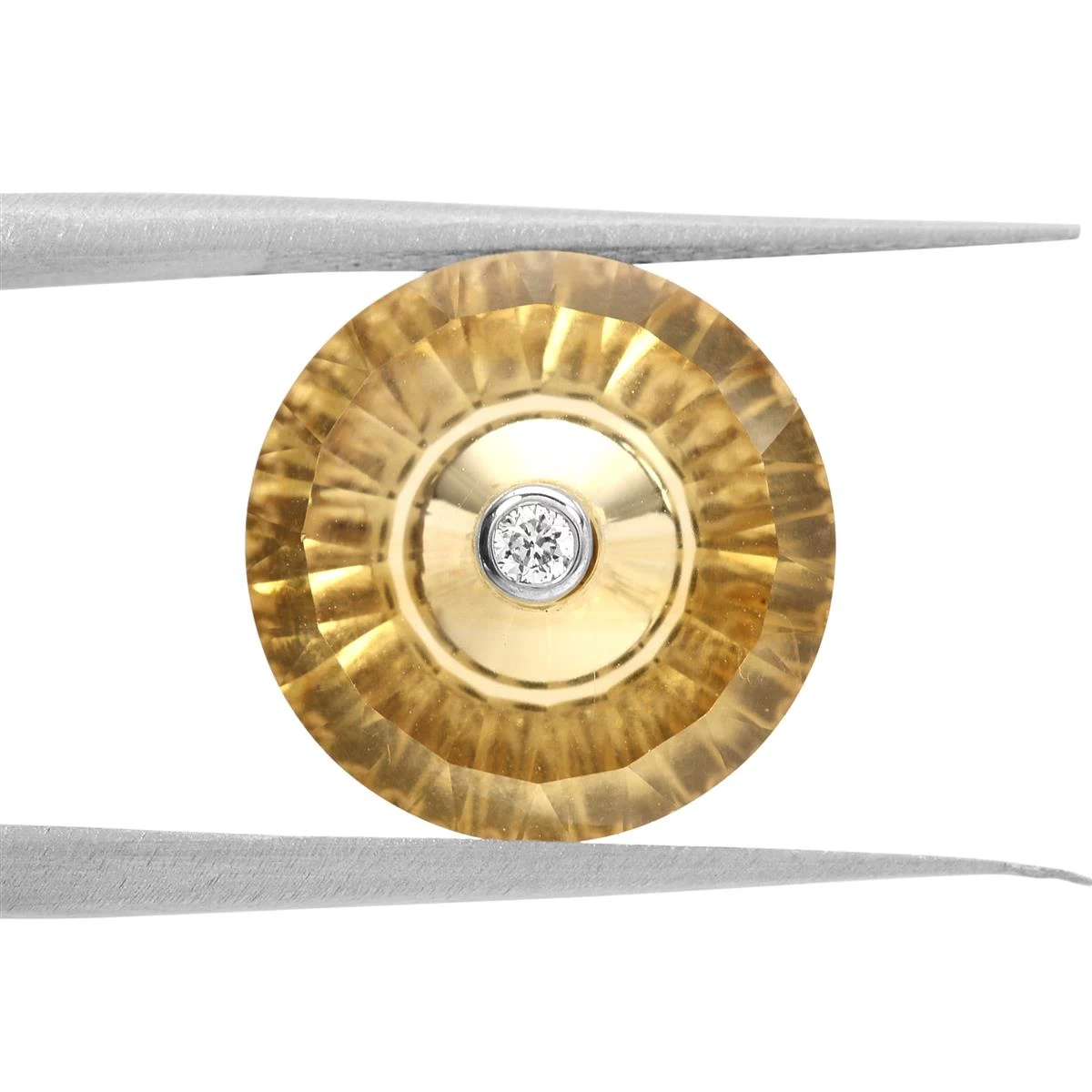 4.35cts TorusRing Cut Citrine 12x12mm Round (H) 3 4.35cts TorusRing Cut Citrine 12x12mm Round (H)