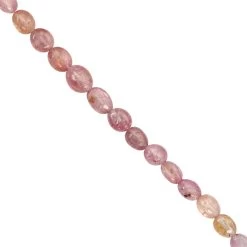 14cts Tanzanian Pink Spinel Smooth Oval Approx 4x2 To 6x5mm, 15cm Gemstone Strands